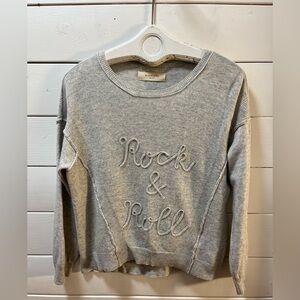 RAPSODIA Grey Knit “Rock & Roll” wool cashmere Sweater – Size S